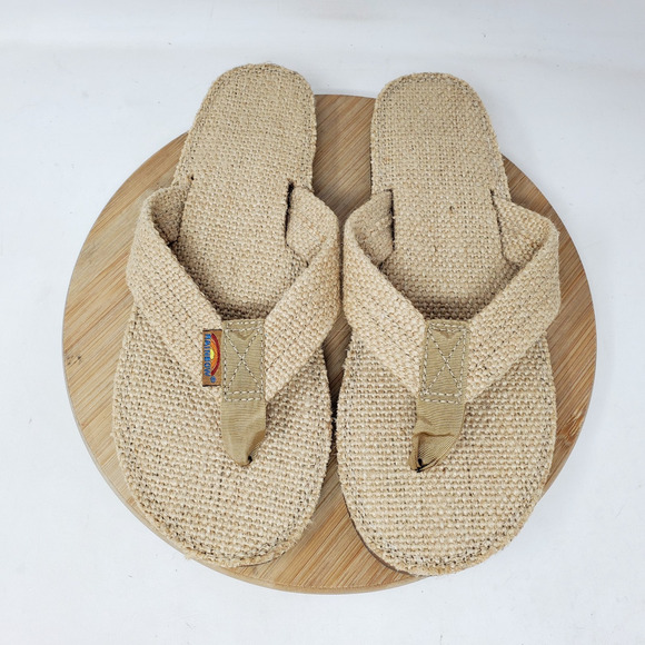 Rainbow Sandals Womens 7 The Poche Textile Thong Flip Flops Shoes M - Picture 1 of 12